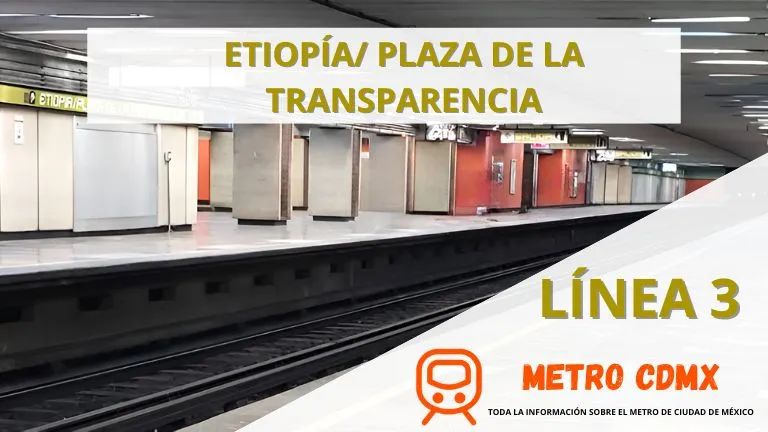 Metro station called _Etiopia_Plaza_de_la_Transparencia in mexico city